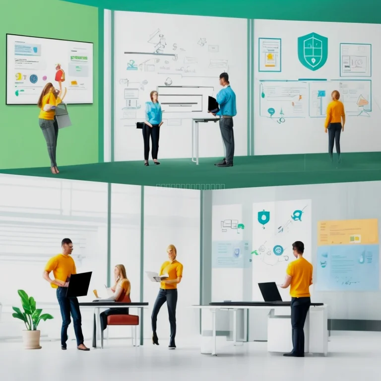 Employee engaged with cybersecurity e-learning content